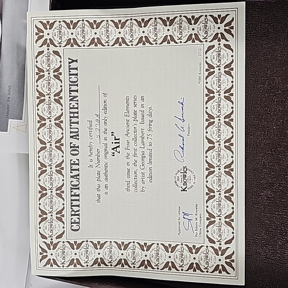 "AIR" Collectors Plate - Picture 4 of 5